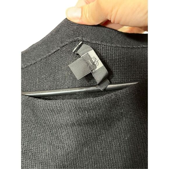 J. Crew Black Sweater Midi Knit Dress Long Sleeves Wool Blend Size M - Picture 4 of 8